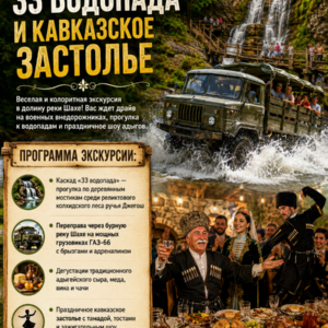 33 водопада и Кавказское застолье
