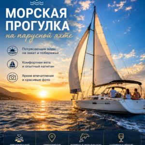 Морская прогулка на парусной яхте